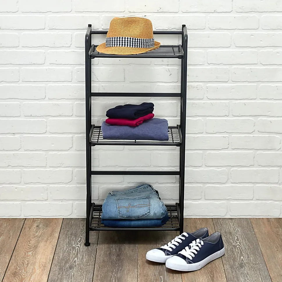 Flipshelf 3-Shelf Narrow Shelf, Black