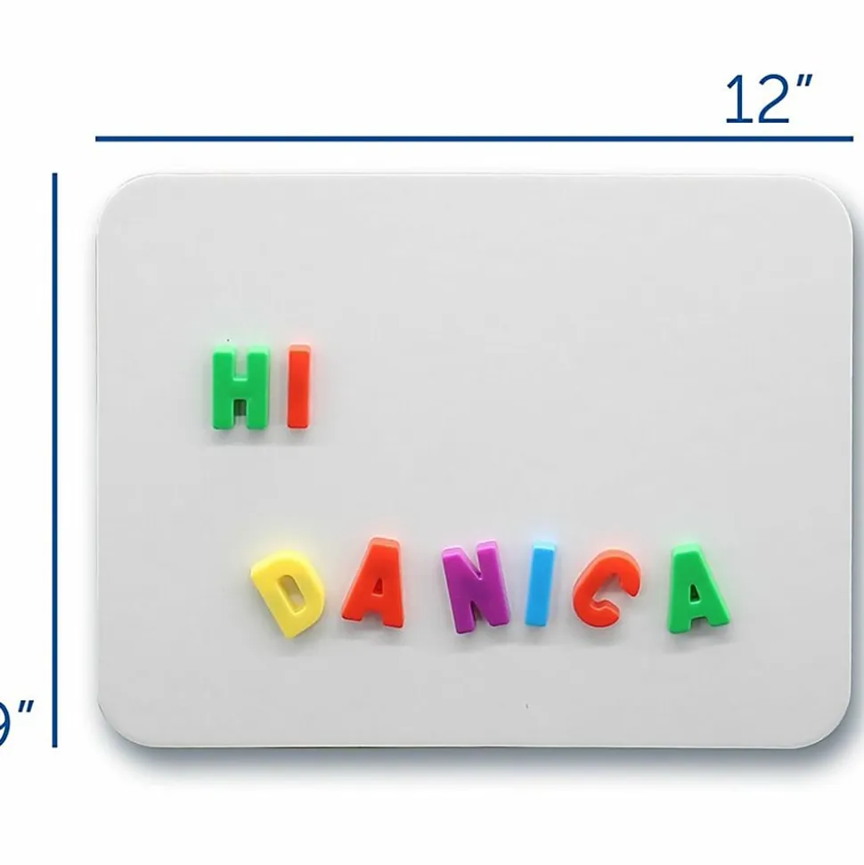 Flipside Magnetic Dry-Erase Board Class Pack, 9" x 12", White, Set Of 12