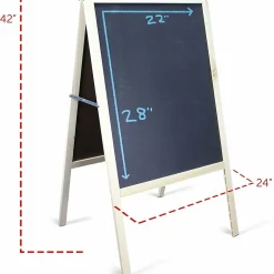 Flipside Non-Magnetic Dry-Erase Whiteboard Board/Chalkboard Easel, 18 1/2