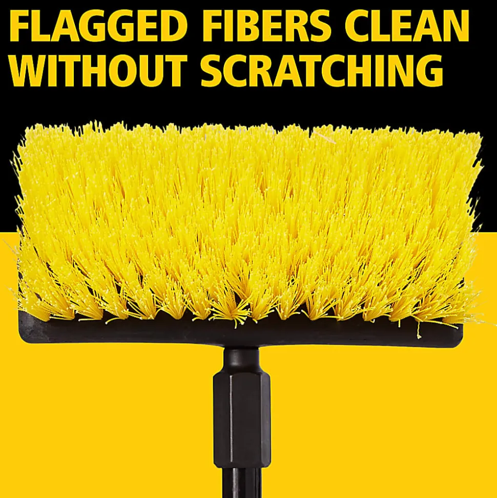 10" Floor Scrub, Plastic Block, Bi Level, Polypropylene Fill