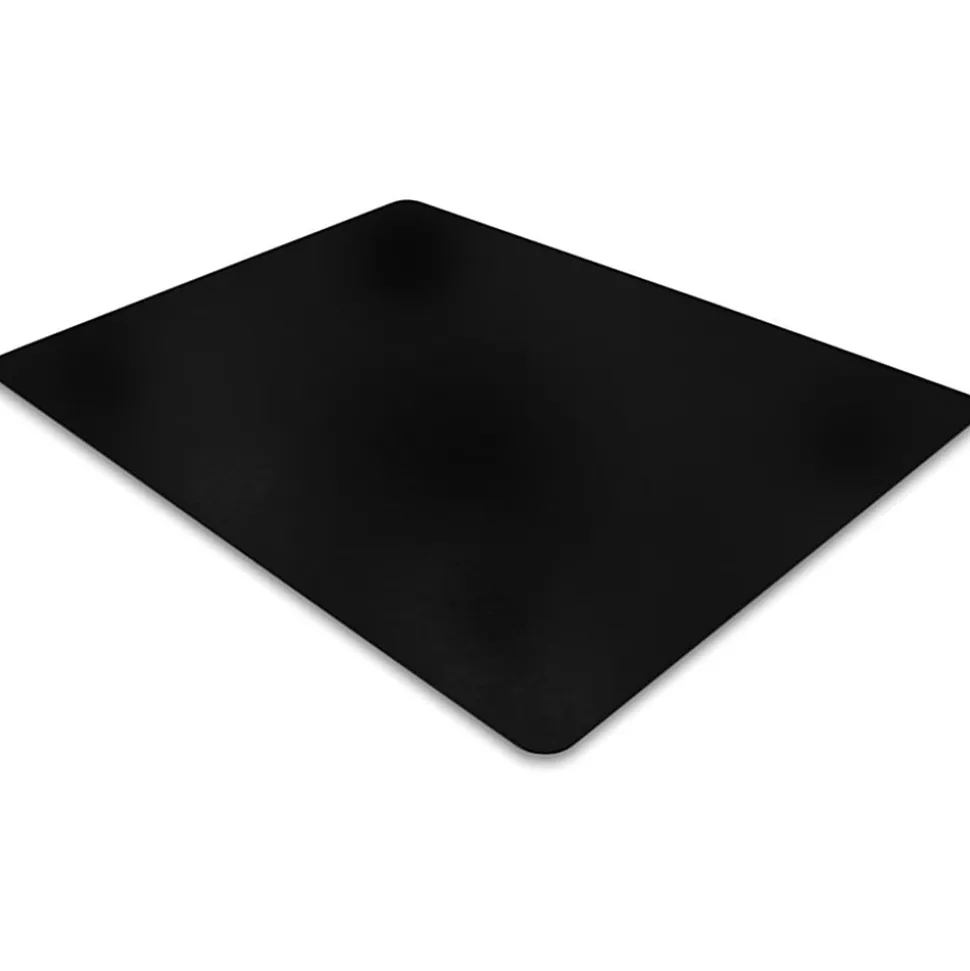 Floortex Advantagemat® Black Vinyl Rectangular Chair Mat - FC114860LEBV