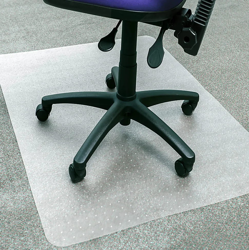 Floortex® Advantagemat® Plus APET Rectangular Mat For Low/Standard Pile Carpets, 29" x 47" , Clear