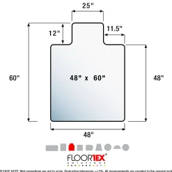 Floortex® Advantagemat® Vinyl Lipped Chair Mat for Carpets up to 3/8
