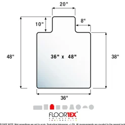 Floortex® Advantagemat® Vinyl Lipped Chair Mat for Carpets up to 1/4