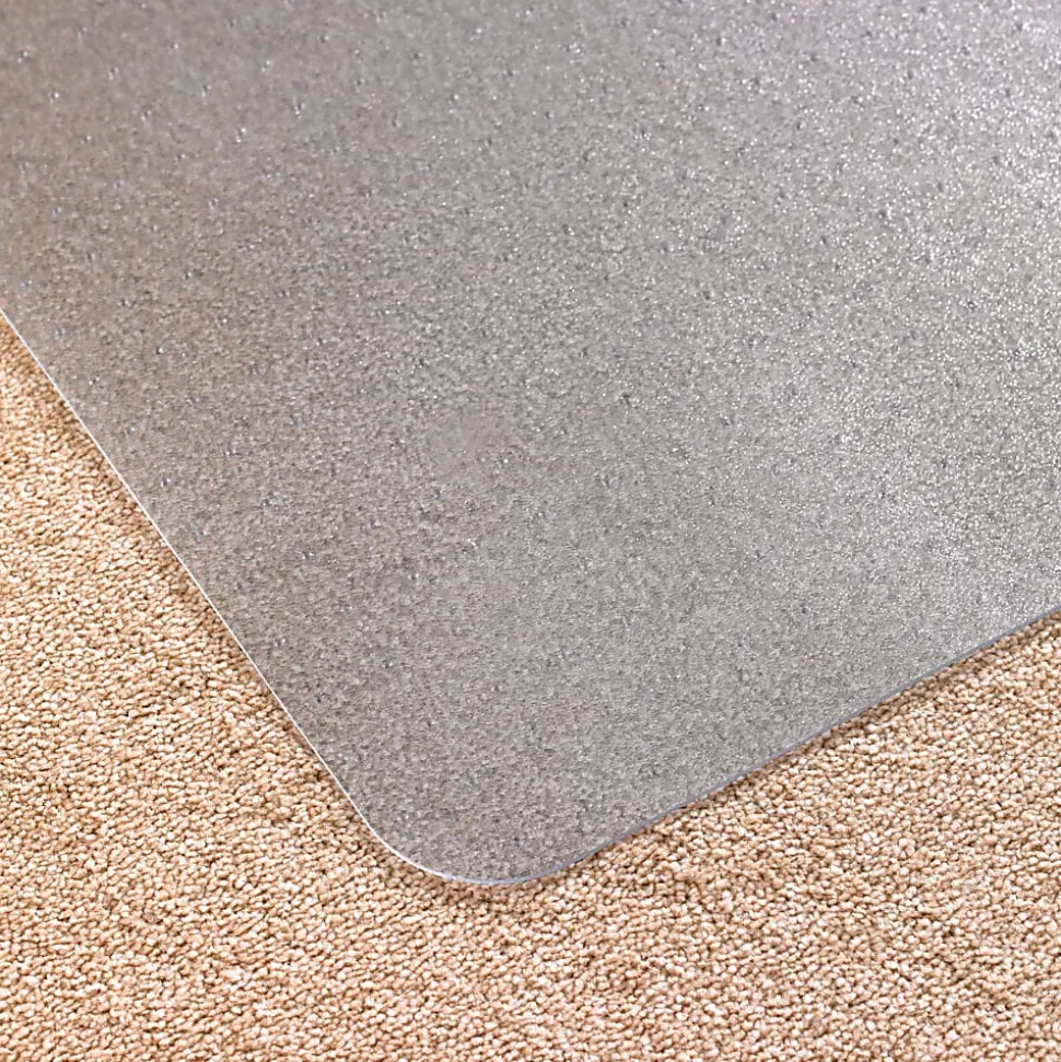 Floortex® Advantagemat® Vinyl Rectangular Chair Mat for Carpets up to 1/4", 36" x 48", Clear