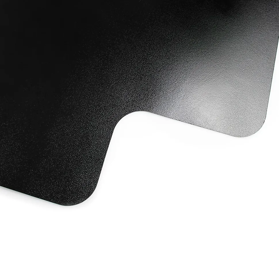 Floortex® Advantagemat® Vinyl Lipped Chair Mat for Hard Floor, 36" x 48", Black