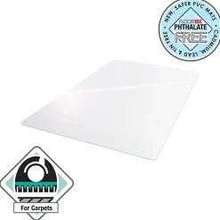 Floortex® Advantagemat® Vinyl Rectangular Chair Mat for Carpets up to 3/8
