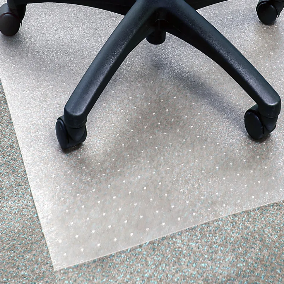 Floortex® Advantagemat® Vinyl Rectangular Chair Mat for Carpets up to 1/4", 48" x 79", Clear, NRCMFLVG0082