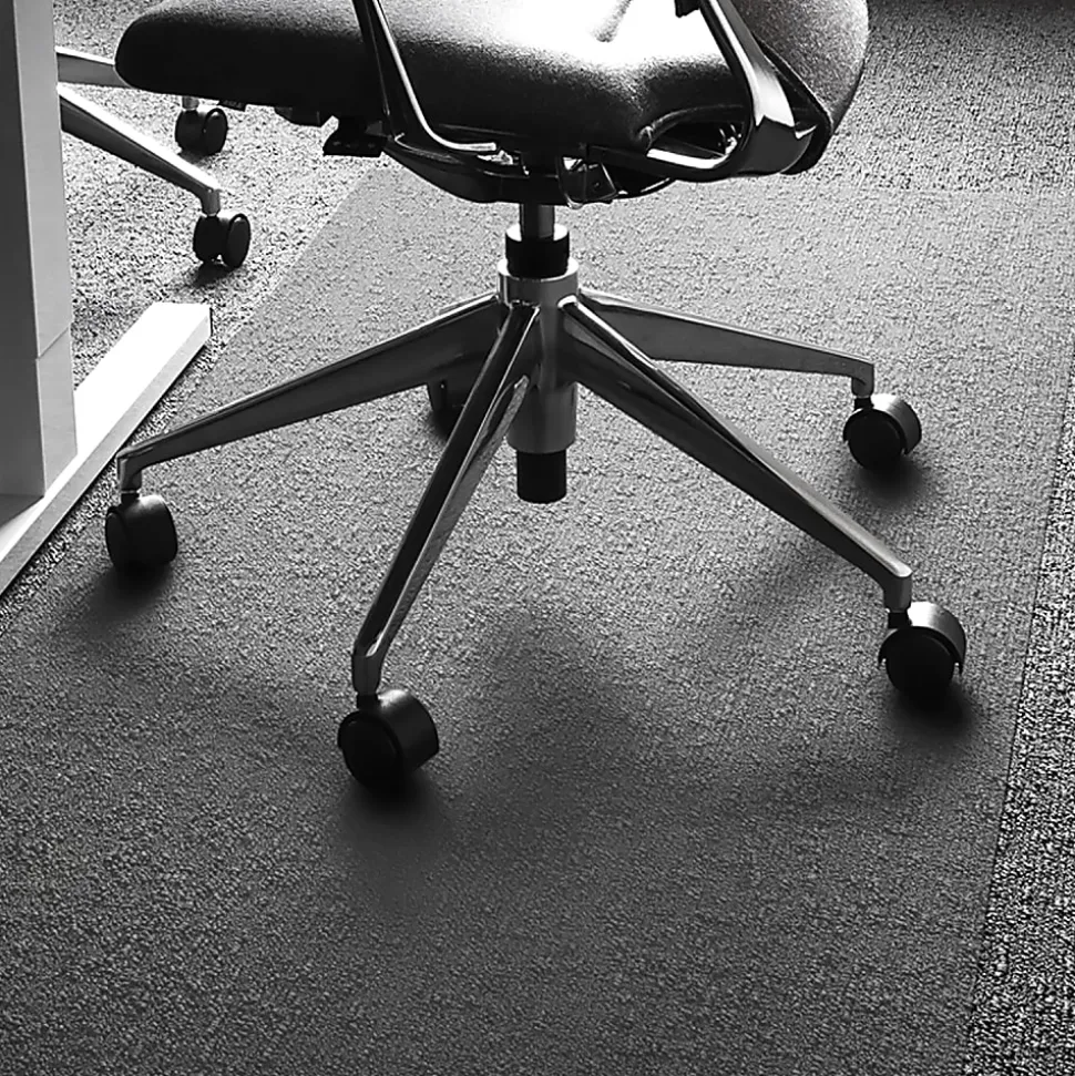 Floortex® Advantagemat® Vinyl Rectangular Chair Mat for Carpets up to 1/4", 48" x 79", Clear, NRCMFLVG0082
