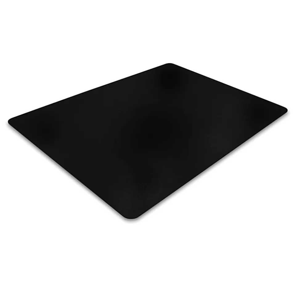 Floortex® Advantagemat® Vinyl Rectangular Chair Mat for Hard Floor, 48" x 60", Black, FR124860HEBV