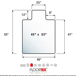 Floortex® Advantagemat® Vinyl-Lipped Chair Mat for Carpets up to 3/8