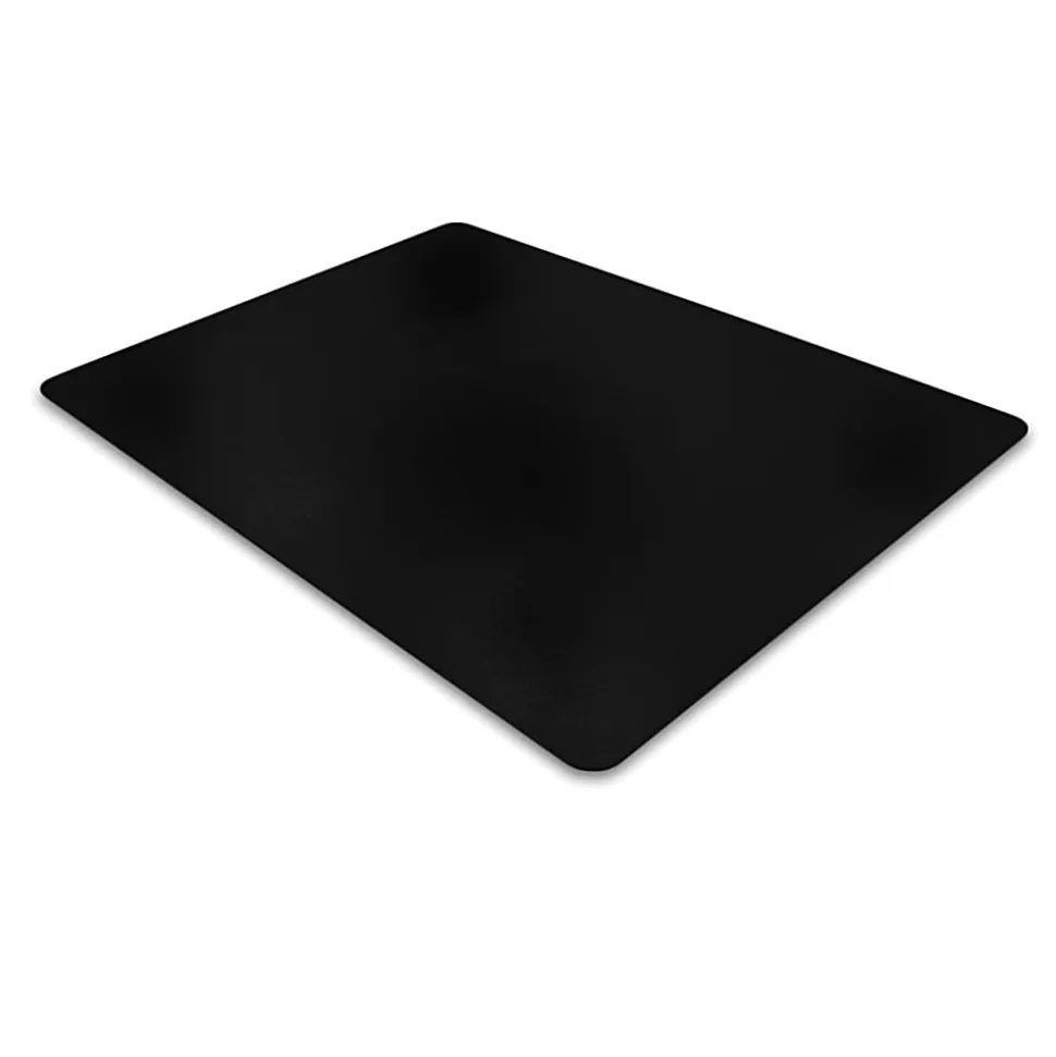 Floortex® Advantagemat® 48" x 60" Black Vinyl Rectangular Chair Mat for Carpets
