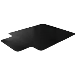Floortex® Advantagemat® 45" x 53" Black Vinyl Lipped Chair Mat for Carpets
