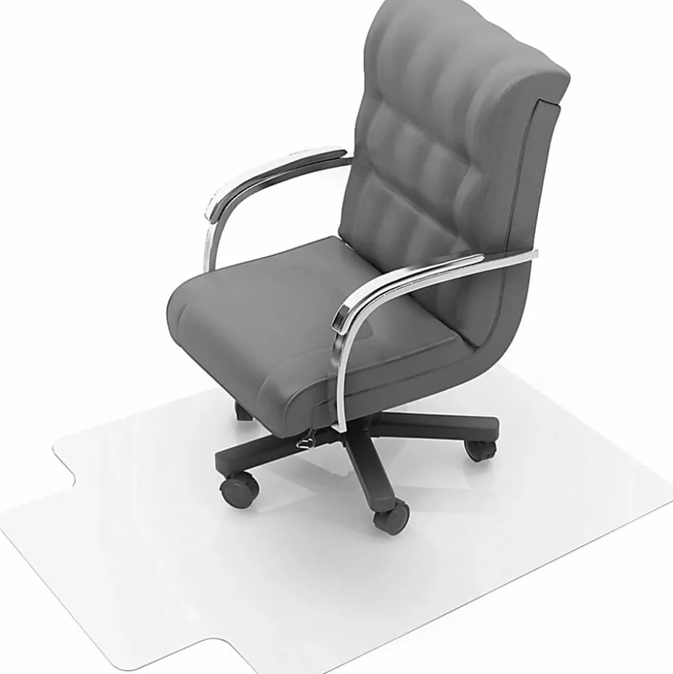 Floortex® Cleartex® Enhanced Polymer Lipped Chair Mat for Carpets up to 3/8", 36" x 48", Clear