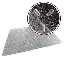 Floortex® Cleartex® TrYlok® Vinyl Rectangular Chair Mat for Low Pile Carpets up to 1/4", 46" x 59"