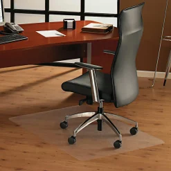 Floortex Cleartex® Unomat Anti-Slip Rectangular Chair Mat Hard Floors and Carpet Tiles, 48"W x 53"L, Clear, 1 Mat