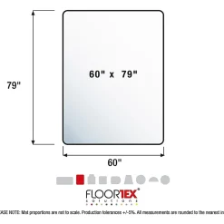 Floortex Cleartex XXL Ultmat Polycarbonate Chair Mat For Hard Floors/Low-Pile Carpet, 79