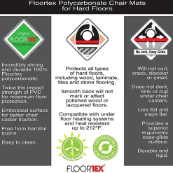 Floortex Cleartex XXL Ultmat Polycarbonate Chair Mat For Hard Floors/Low-Pile Carpet, 79