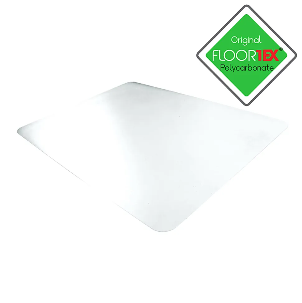 Floortex® Desktex® Polycarbonate Rectangular Desk Pad, 20" x 36", Clear