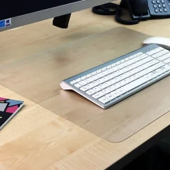 Floortex Desktex Polycarbonate Desk Pad 19" x 24"  Clear Rectangular Polycarbonate Desk Pad  24" L x 19" W x 0.03" D