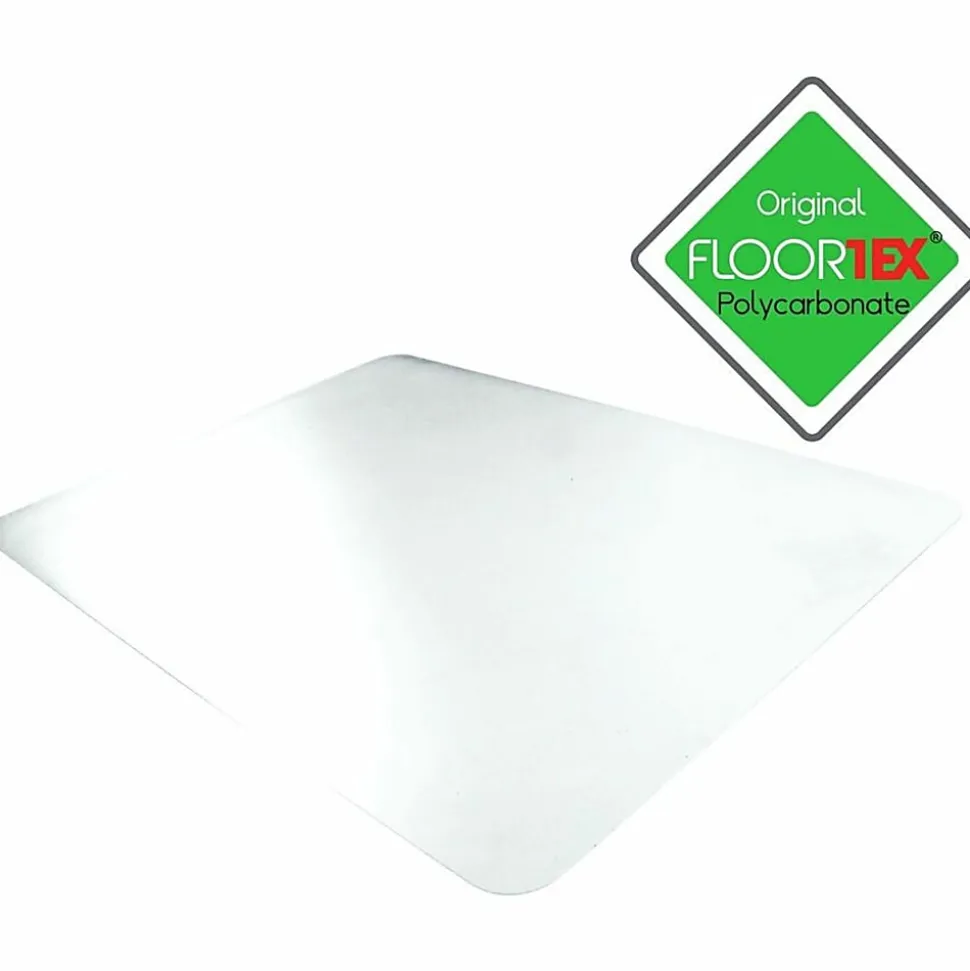 Floortex Desktex Polycarbonate Desk Pad 19" x 24" Clear Rectangular Polycarbonate Desk Pad 24" L x 19" W x 0.03" D