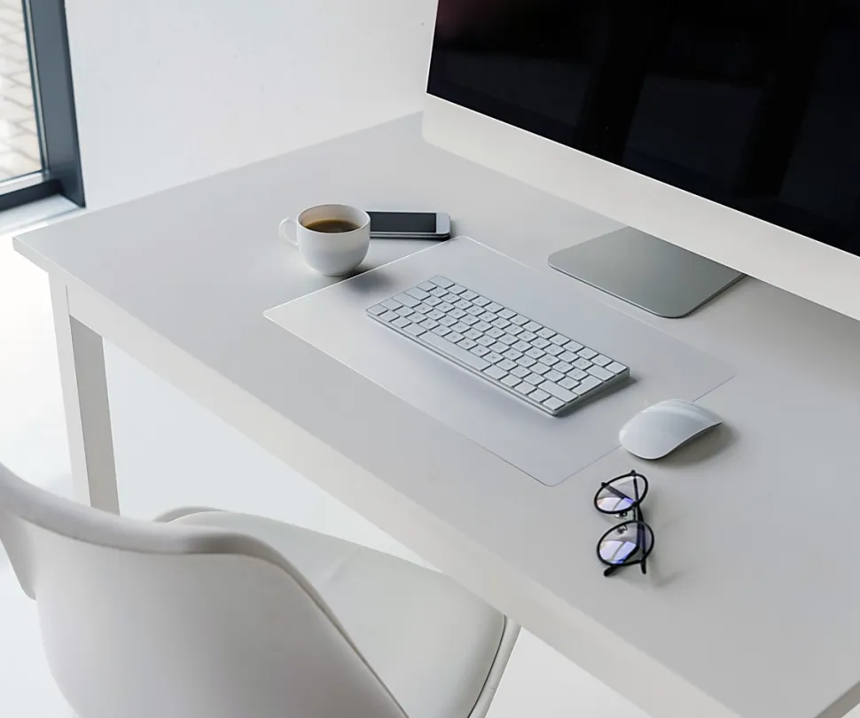 Floortex® Desktex® Vinyl Anti-Static Desk Pad, 20" x 36", Clear