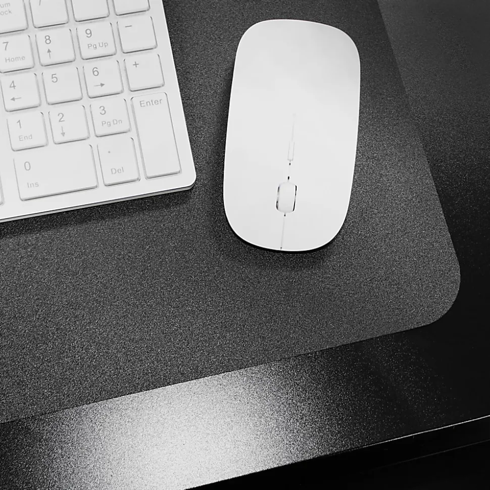 Floortex® Desktex® Vinyl Rectangular Desk Pad, 20" x 36", Black