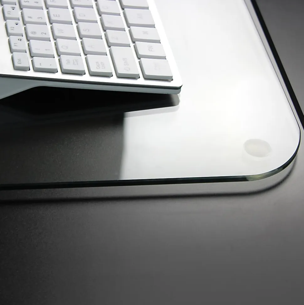 Floortex® Desktex® 19" x 24" Glass Desk Pad
