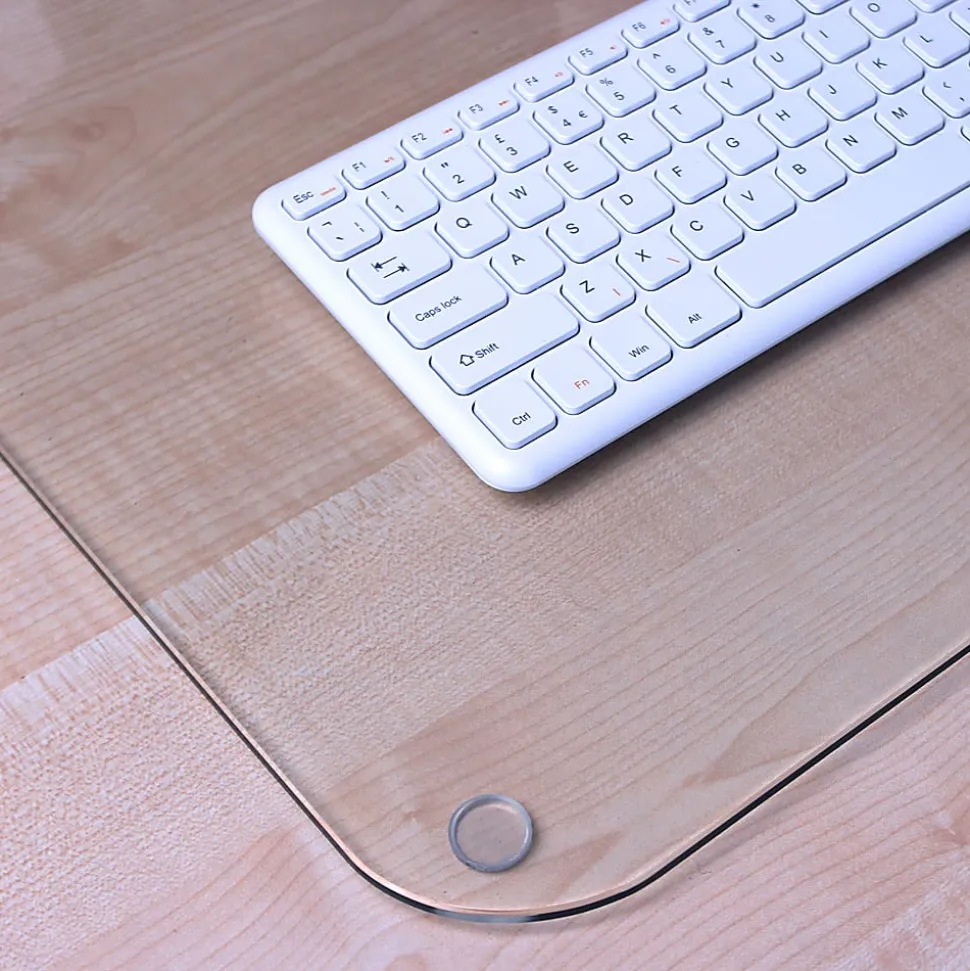 Floortex® Desktex® 19" x 24" Glass Desk Pad