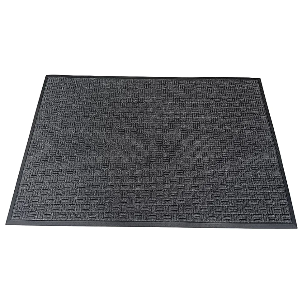 Floortex® Doortex® Ribmat Entrance Mat, 36" x 60", Charcoal, NREMFLLR0031