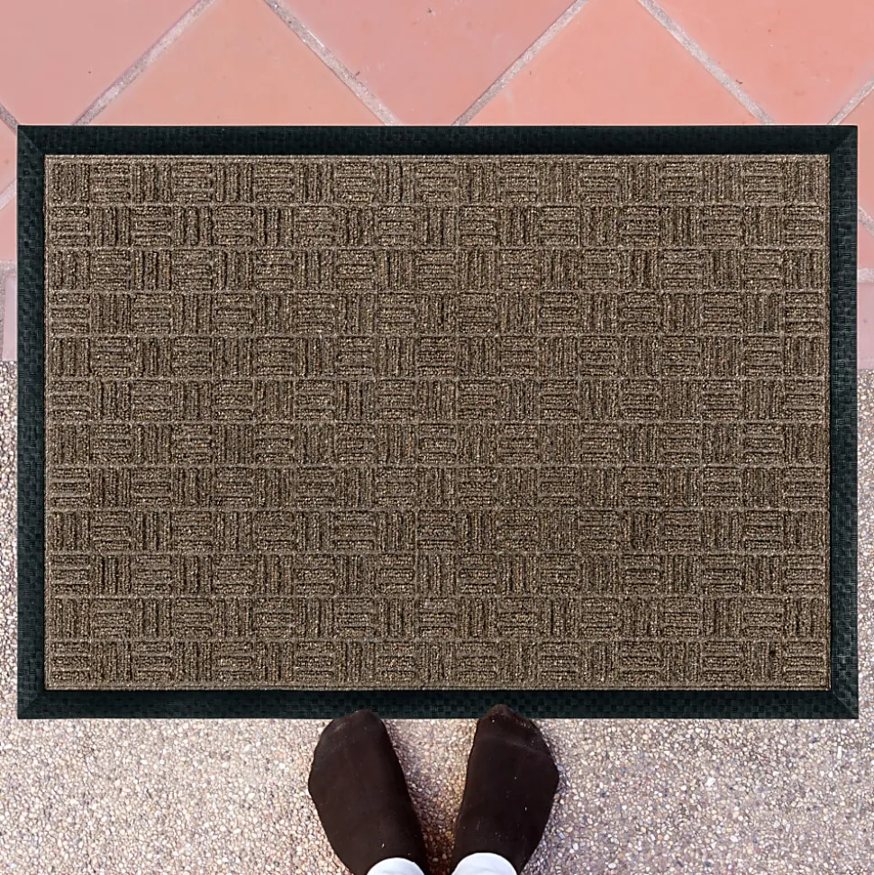 Floortex® Doortex® Ribmat Entrance Mat, 36" x 60", Brown, NREMFLLR0032
