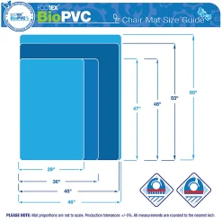 Floortex Ecotex BioPVC Chair Mat for Low Pile Carpets up to 1/4