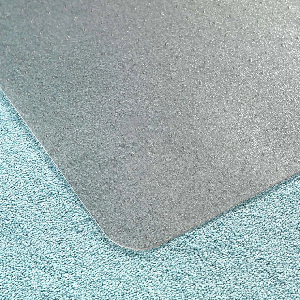 Floortex Ecotex BioPVC Chair Mat for Low Pile Carpets up to 1/4" Thick - 46" x 60", Clear