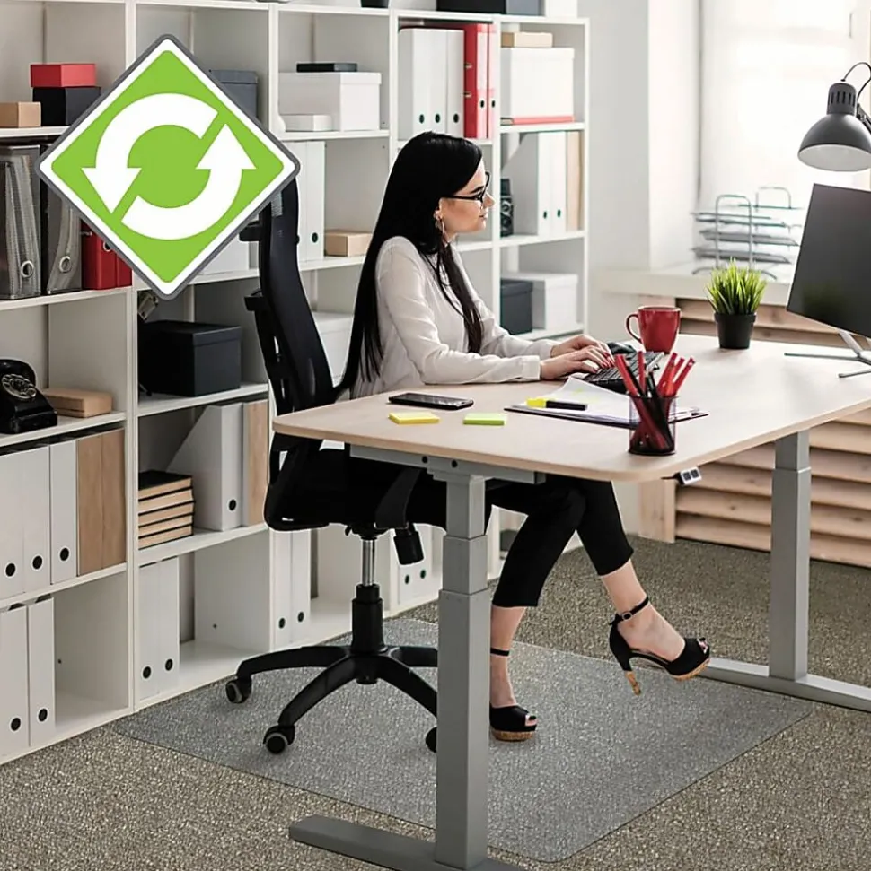 Floortex® Evolutionmat® 36" x 48" Enhanced Polymer Rectangular Chair Mat for Carpets