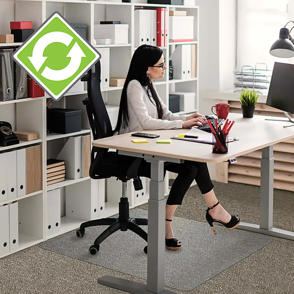 Floortex® Evolutionmat® 30" x 48" Enhanced Polymer Rectangular Chair Mat for Carpets