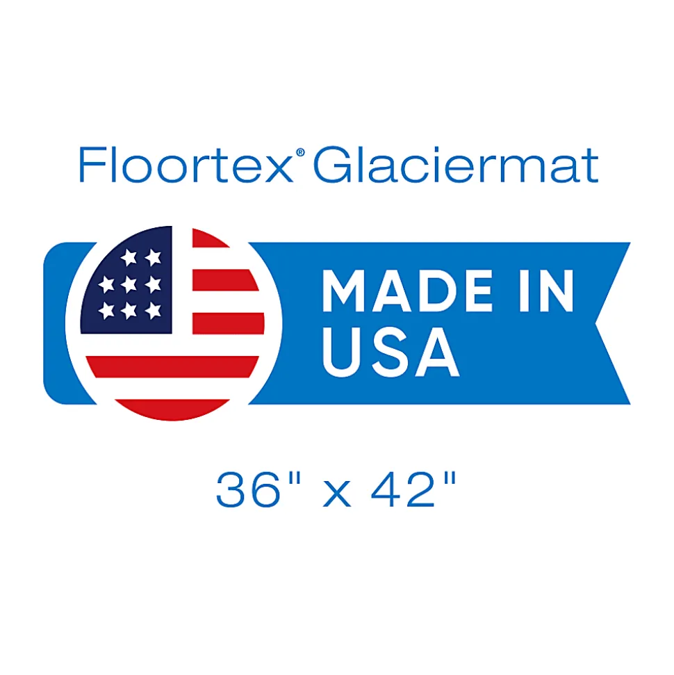Floortex® Glaciermat® Heavy-Duty Glass Chair Mat For Hard Floors And Carpets, 36" x 42", Crystal Clear