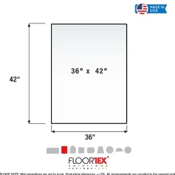 Floortex® Glaciermat® Heavy-Duty Glass Chair Mat For Hard Floors And Carpets, 36