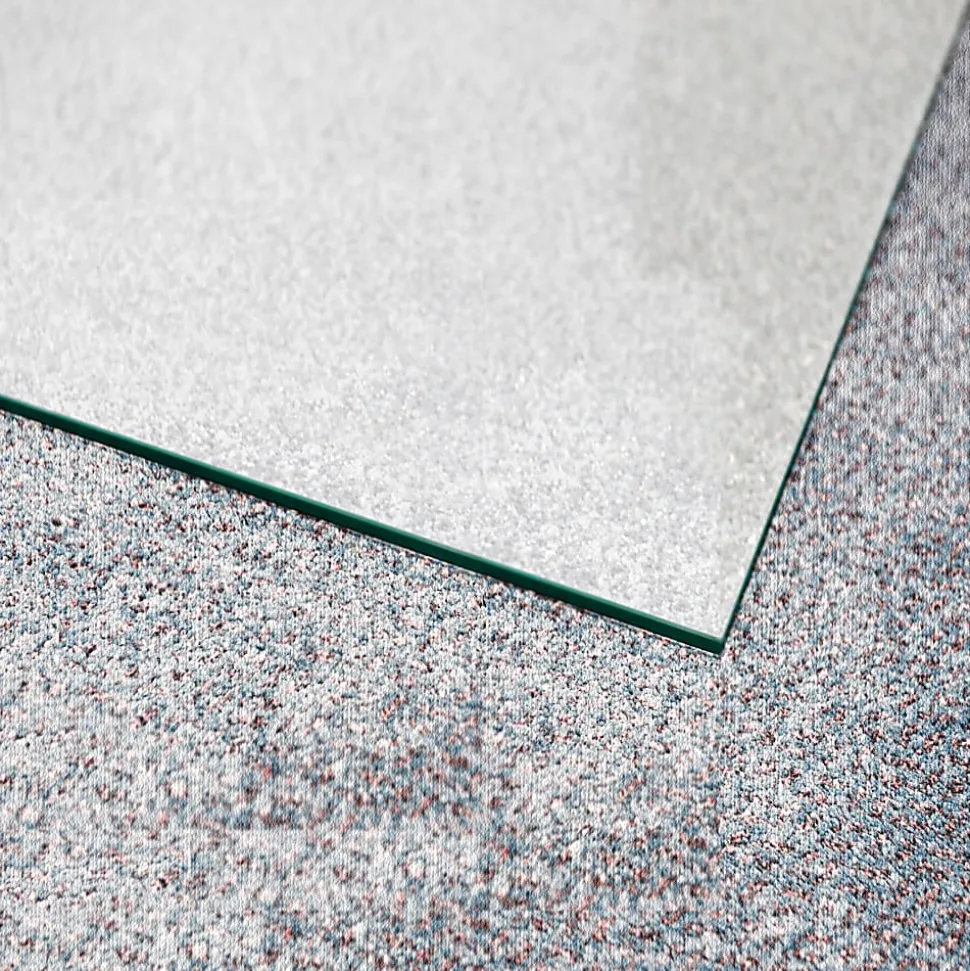 Floortex® Glaciermat® Heavy-Duty Glass Chair Mat For Hard Floors And Carpets, 36" x 42", Crystal Clear