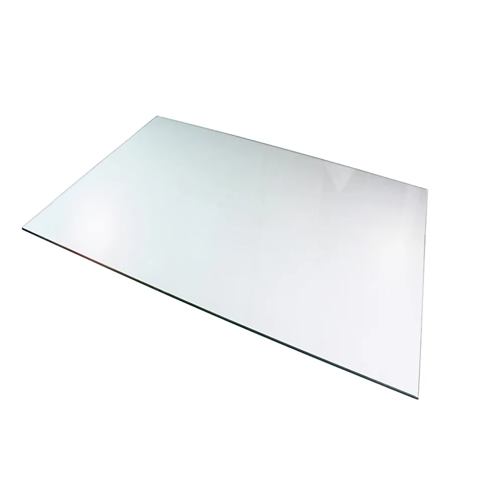 Floortex® Glaciermat® Heavy-Duty Glass Chair Mat For Hard Floors And Carpets, 36" x 42", Crystal Clear