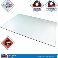 Floortex® Glaciermat® Heavy-Duty Glass Chair Mat For Hard Floors And Carpets, 36