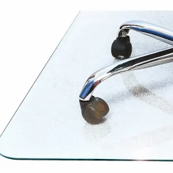 Floortex Glaciermat® Heavy Duty Glass Chair Mat for Hard Floors & Carpets - 48