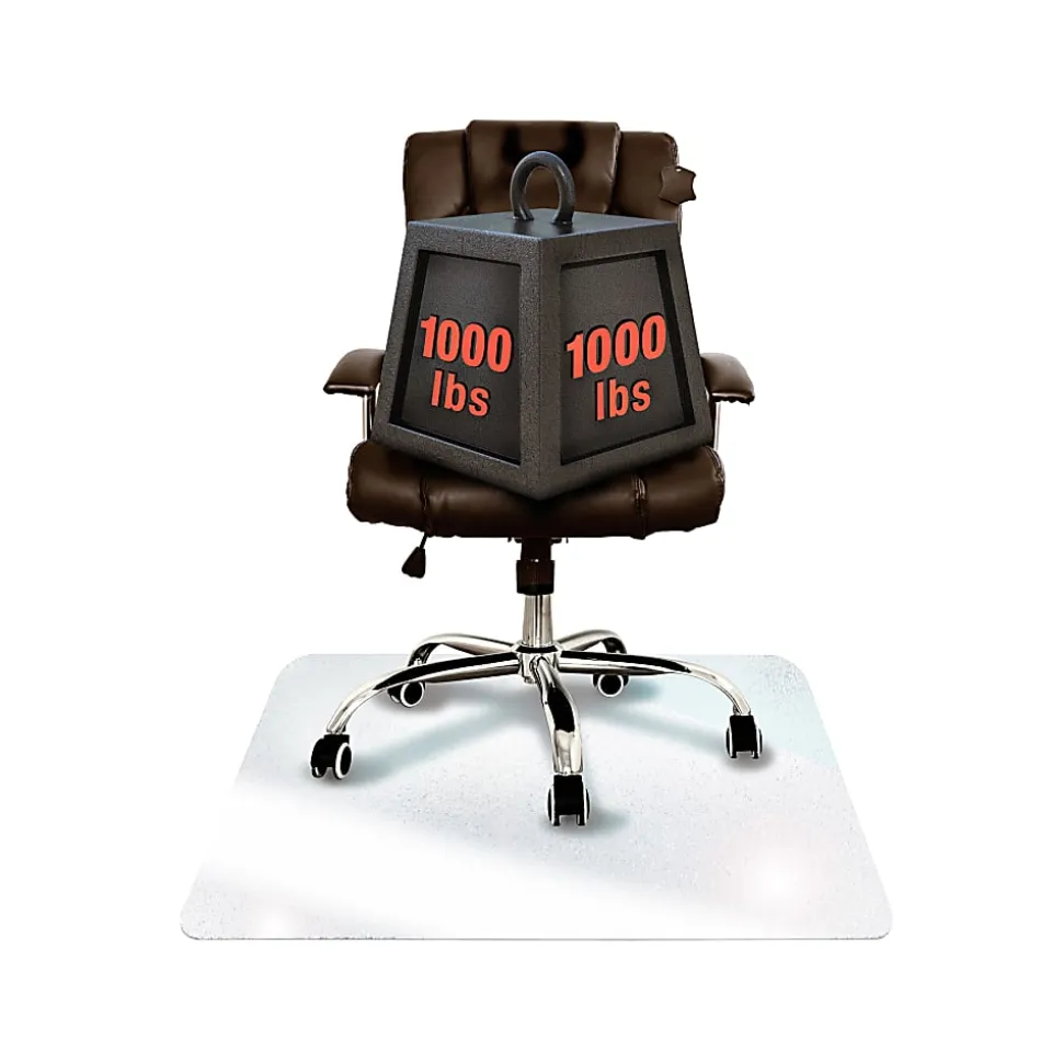 Floortex® Glaciermat® 36" x 40" Glass Chair Mat for Hard Floors & Carpets