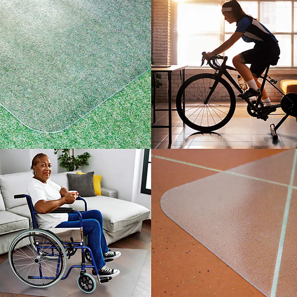 Floortex® Homemat® Rectangular Multi-Purpose Mat, 36" x 48", Clear