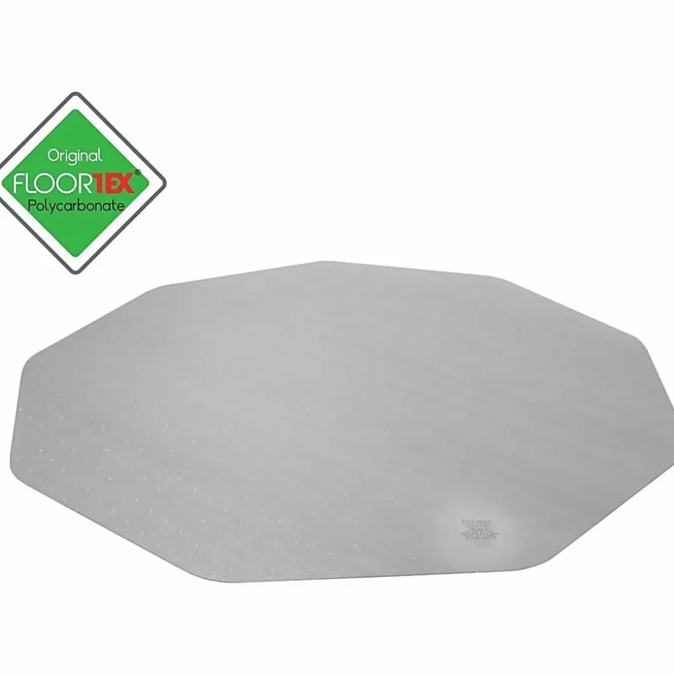 Floortex® 9Mat® Gaming Chair Mat For Hard Floors, 38" x 39", Clear