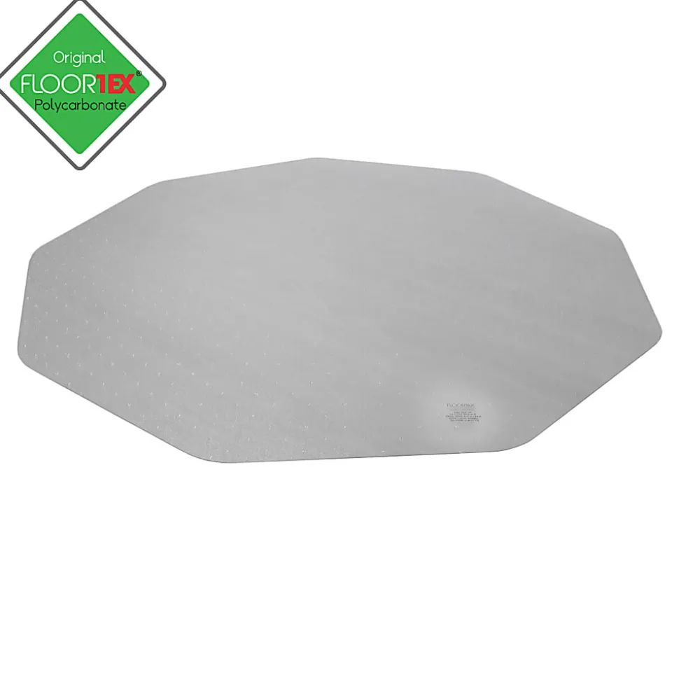 Floortex® 9Mat® Gaming Chair Mat For Hard Floors, 38" x 39", Clear