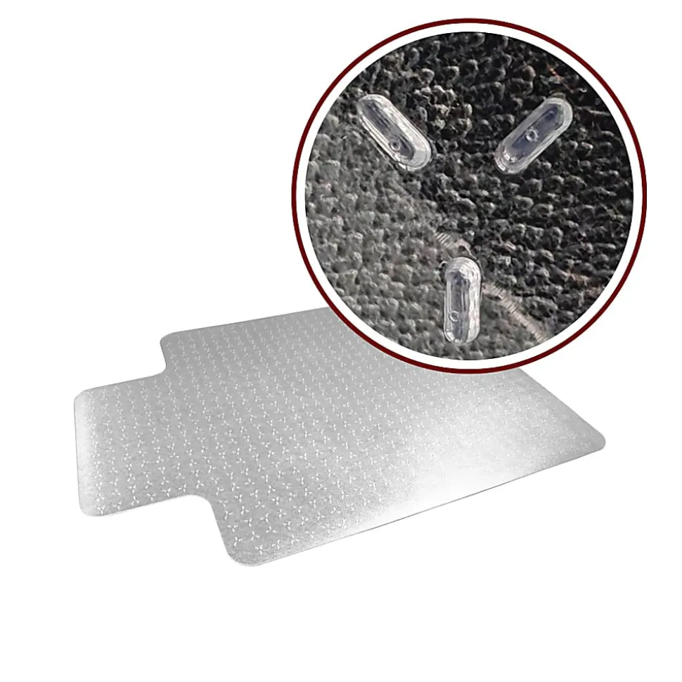 Floortex® TrYlok® 35" x 47" Lipped Chair Mat for Low Pile Carpets