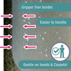 Floortex® TrYlok® 35" x 47" Lipped Chair Mat for Low Pile Carpets