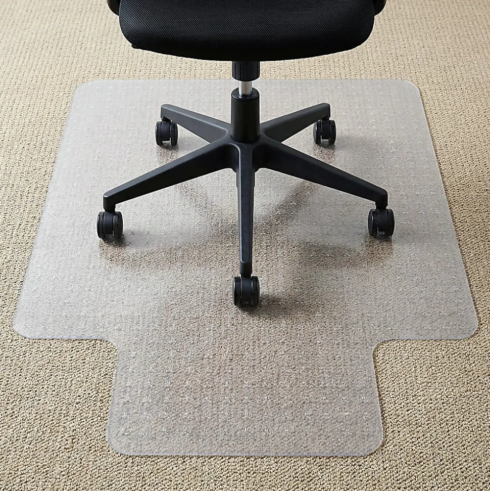 Floortex® TrYlok® 35" x 47" Lipped Chair Mat for Low Pile Carpets