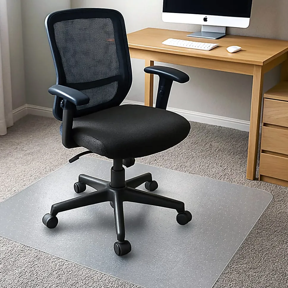 Floortex® TrYlok® 29" x 47" Rectangular Chair Mat for Low Pile Carpets