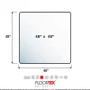 Floortex® Ultimat® Polycarbonate Square Chair Mat For Carpets Up To 1/2" Thick, 48” x 48", Clear